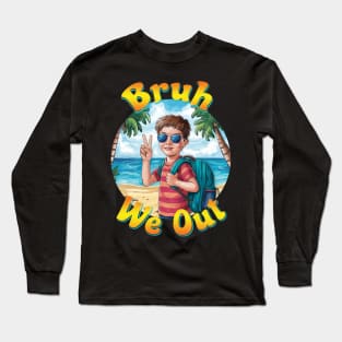 Cool Schoolboy Beach Vibes Long Sleeve T-Shirt